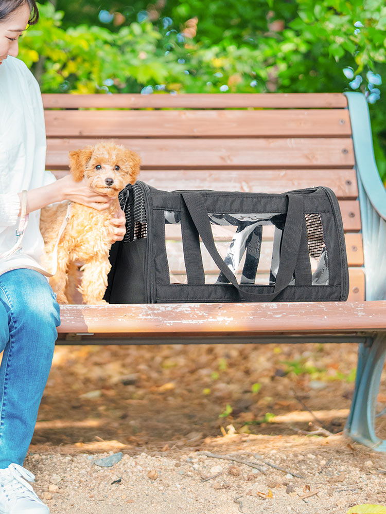 ペットキャリーバッグ おしゃれショルダー｜猫・犬・うさぎの旅行・通院に最適！折りたたみ軽量タイプ