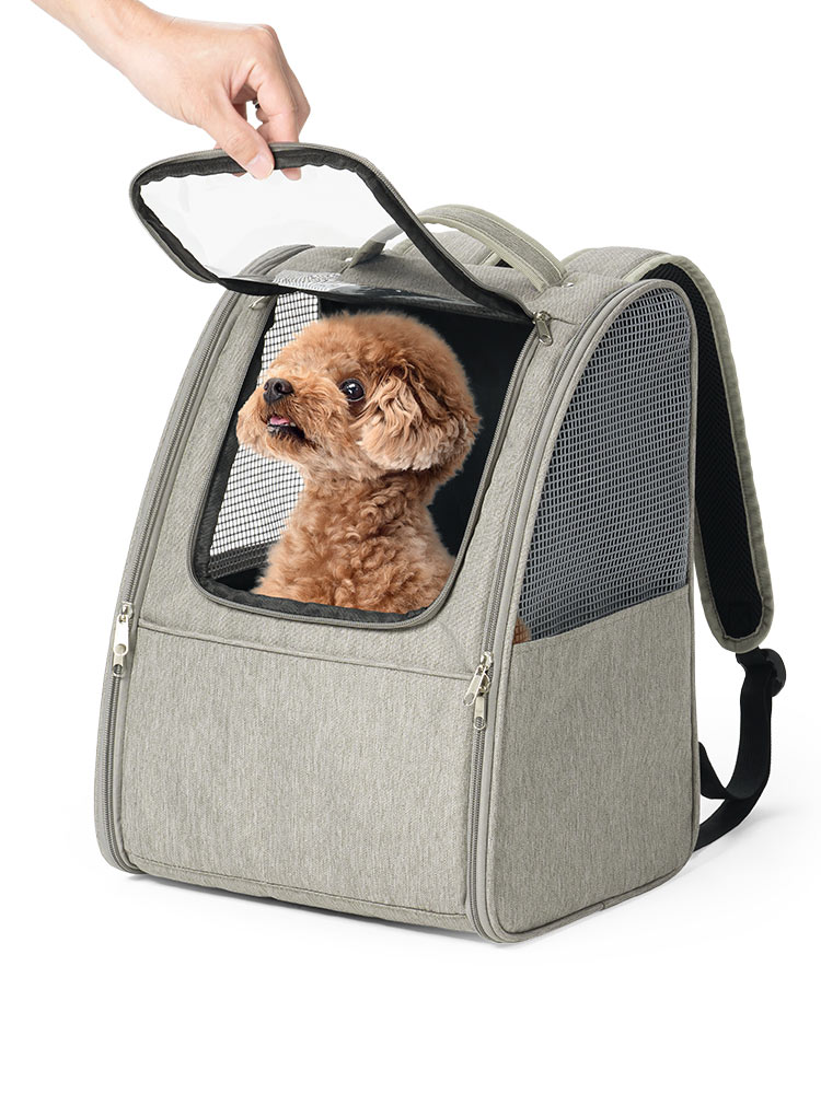 ペットキャリーバッグ おしゃれリュック｜猫・犬・うさぎの旅行・通院に最適！折りたたみ軽量タイプ