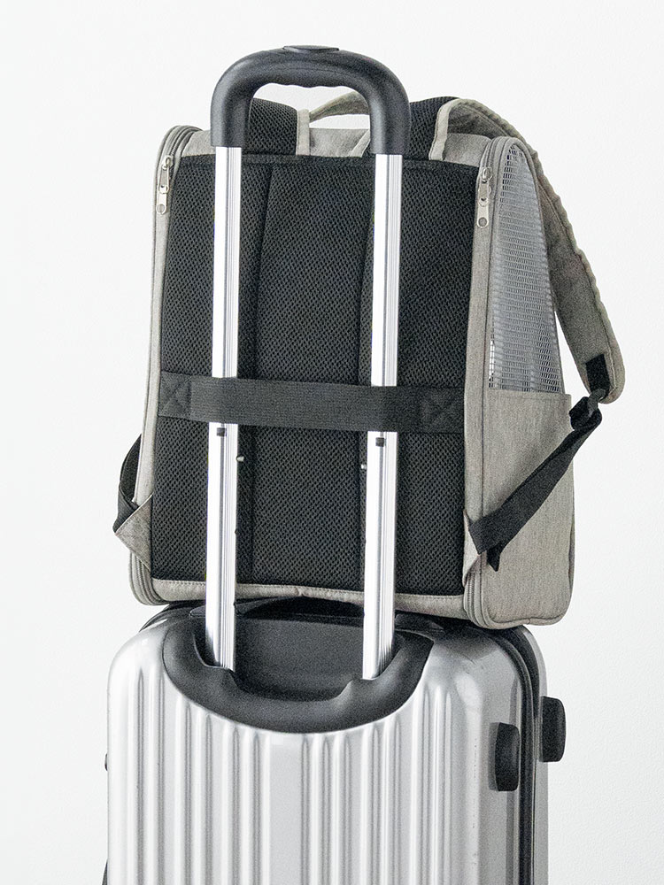 ペットキャリーバッグ おしゃれリュック｜猫・犬・うさぎの旅行・通院に最適！折りたたみ軽量タイプ