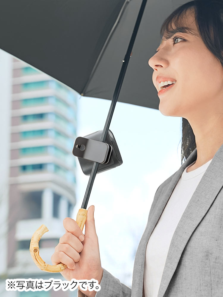 ハンズフリーで涼しい！腰・首・傘に使える多機能ベルトファン【軽量150g】ベージュ