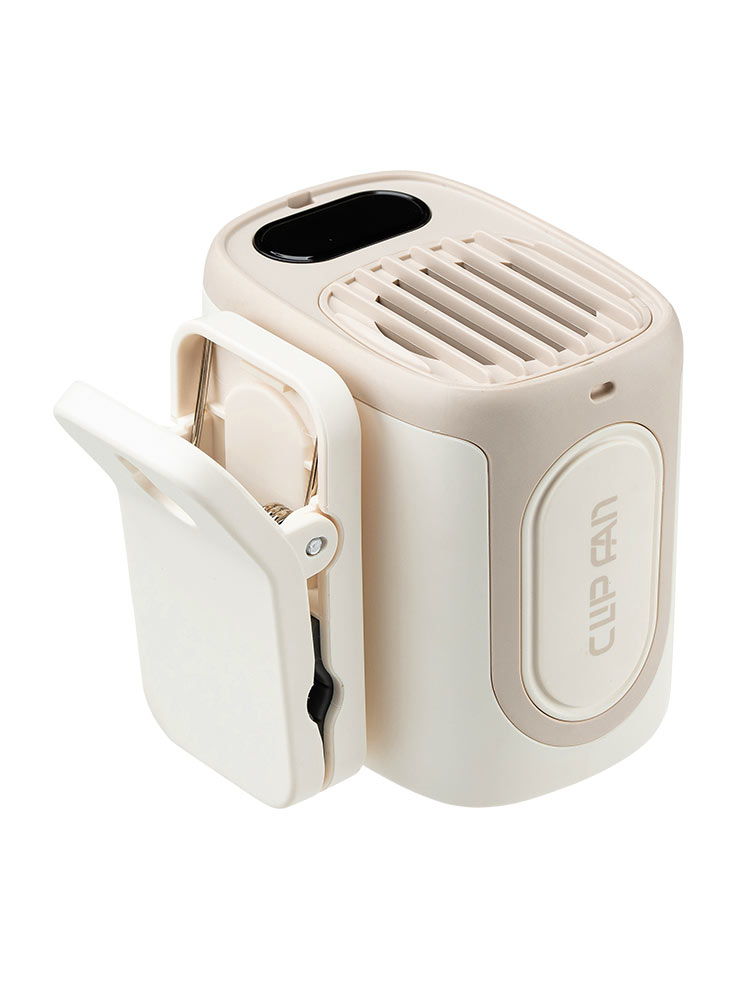 ハンズフリーで涼しい！腰・首・傘に使える多機能ベルトファン【軽量150g】ベージュ