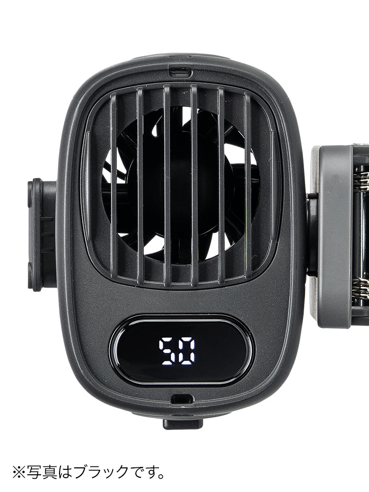 ハンズフリーで涼しい！腰・首・傘に使える多機能ベルトファン【軽量150g】ベージュ