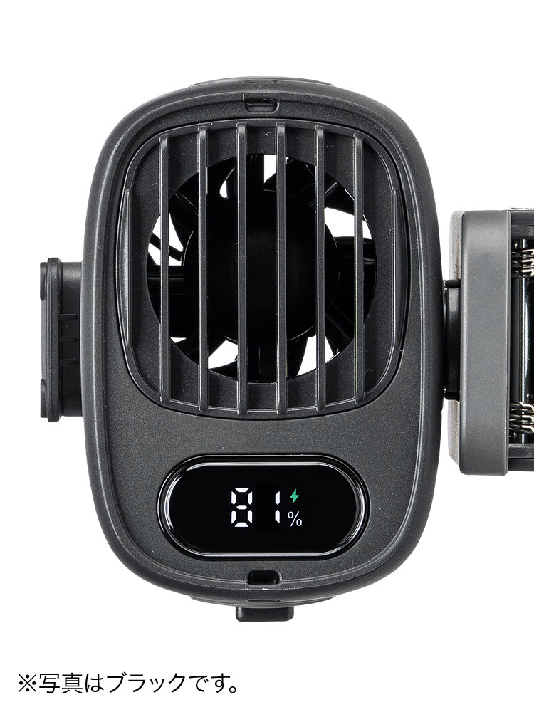 ハンズフリーで涼しい！腰・首・傘に使える多機能ベルトファン【軽量150g】ベージュ