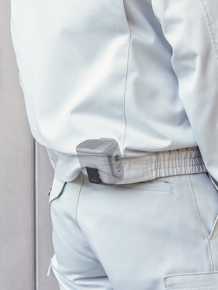 ハンズフリーで涼しい!腰・首・傘に使える多機能ベルトファン【軽量150g】ブラック