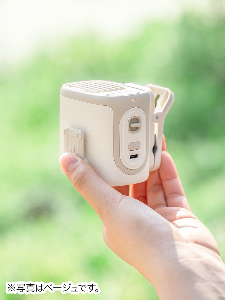 ハンズフリーで涼しい!腰・首・傘に使える多機能ベルトファン【軽量150g】ブラック