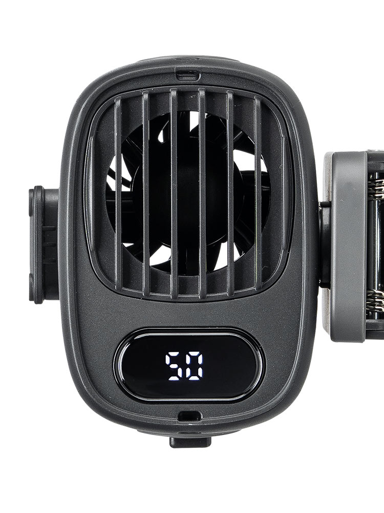 ハンズフリーで涼しい!腰・首・傘に使える多機能ベルトファン【軽量150g】ブラック