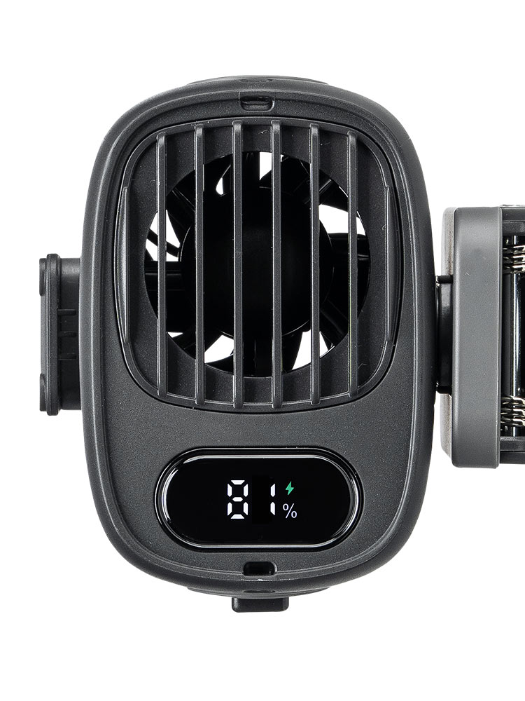 ハンズフリーで涼しい!腰・首・傘に使える多機能ベルトファン【軽量150g】ブラック