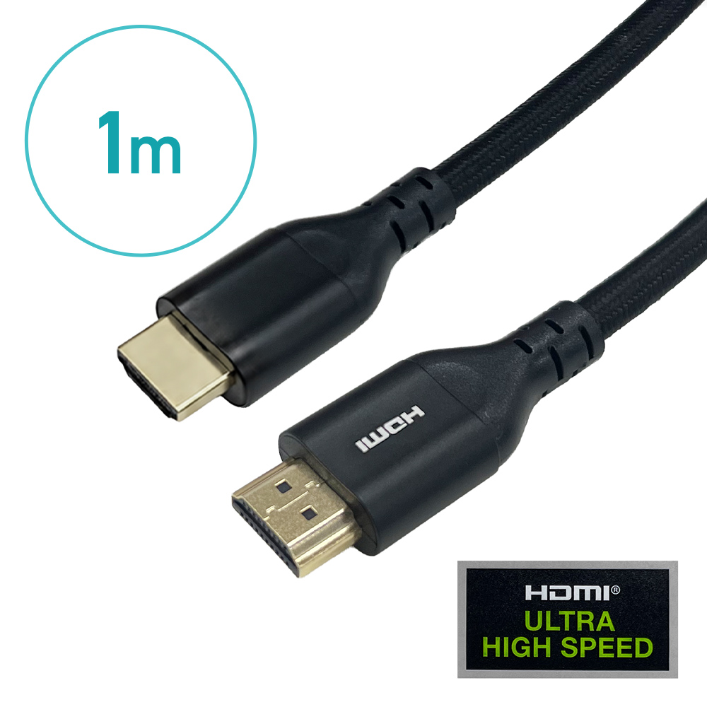 【ウルトラハイスピード認証】HDMIケーブル 1m 8K/60Hz 4K/120Hz対応 ナイロンメッシュ 高耐久アルミコネクタ テレビ・ゲーム機おすすめ