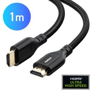 【ウルトラハイスピード認証】HDMIケーブル 1m 8K/60Hz 4K/120Hz対応 ナイロンメッシュ 高耐久アルミコネクタ テレビ・ゲーム機おすすめ