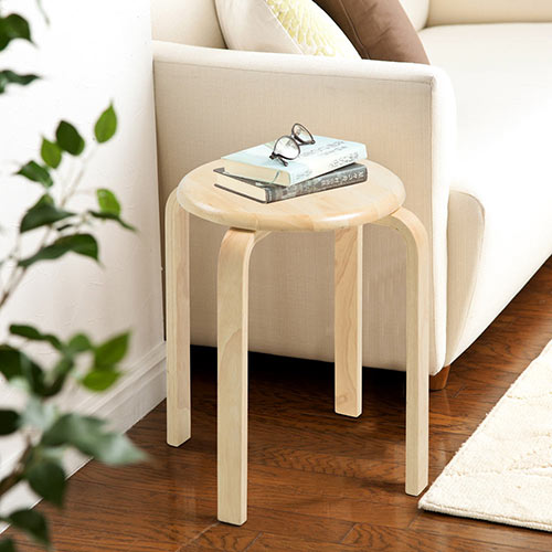 木製スツール　4脚セット　高さ43cm　丸椅子　stool 木製スツール4脚セット高さ43cm丸椅子stool