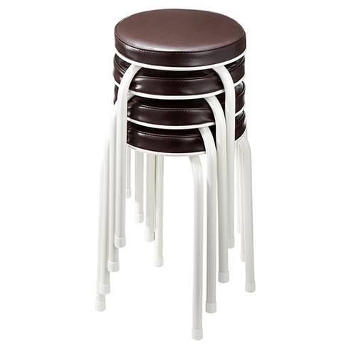 丸椅子（スツール・クッション・パイプ・オフィス・軽量・スタッキング