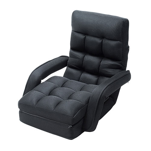 座椅子 ブラック 150-SNCF011BK 座椅子 サンワダイレクト ブラック色 本体幅620mm