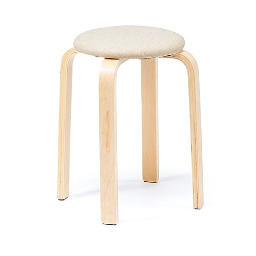 丸椅子（スツール・おしゃれ・クッション・木製・天然木・スタッキング