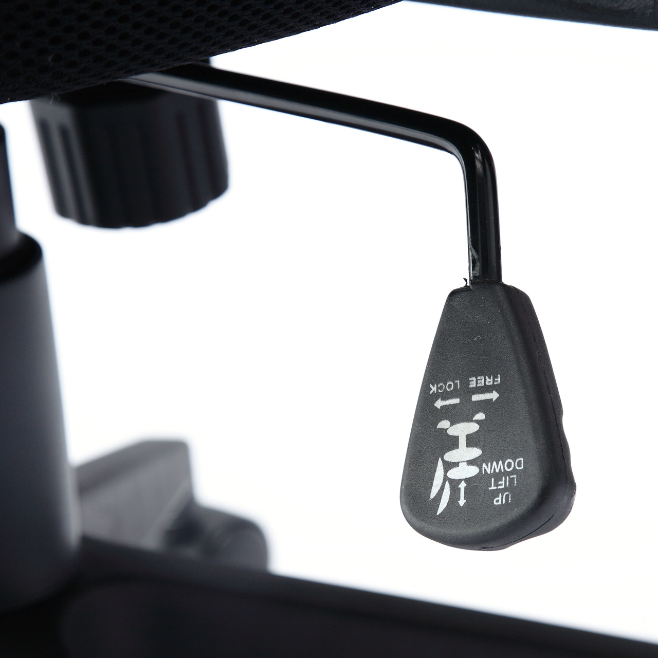 メッシュチェア(ネット・ロッキング・肘付き・キャスター・ランバーサポート・ブラック) EEX-CHAN14