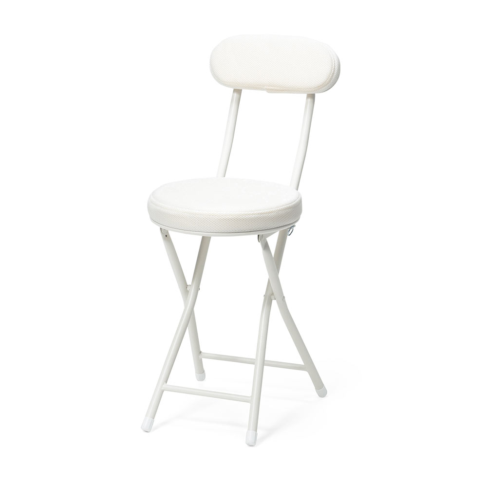 折りたたみイス（コンパクト・軽量・クッション・パイプ・メッシュ