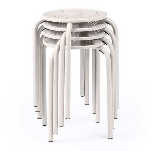 丸椅子（スツール・パイプ・アイアン・軽量・固定脚・ガーデニング