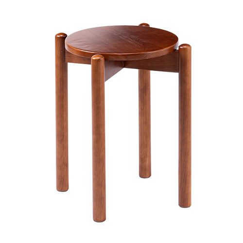 丸椅子（木製・天然木・スツール・背もたれ無し・スタッキング・組立済