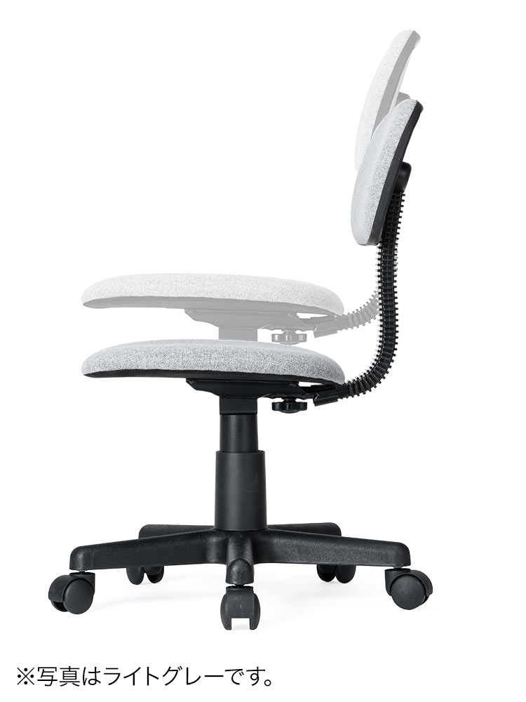 デスクチェア 布張り・キャスター付き｜シンプル＆コスパ重視・ブルー・2脚セット