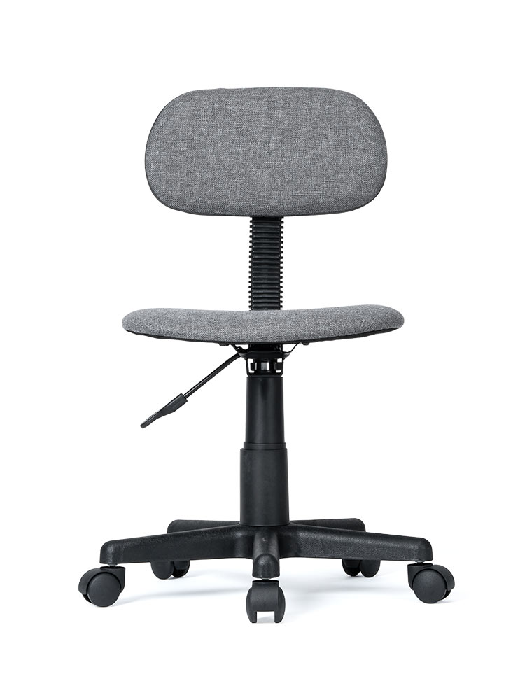 デスクチェア 布張り・キャスター付き｜シンプル＆コスパ重視・ダークグレー・2脚セット