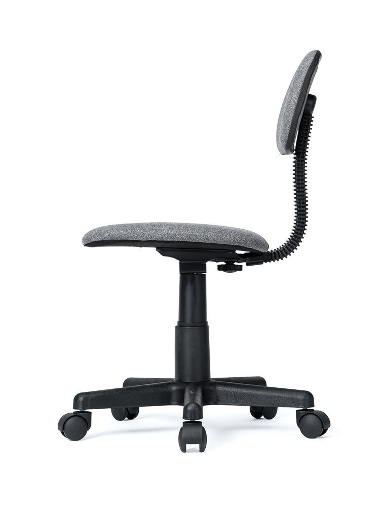 デスクチェア 布張り・キャスター付き｜シンプル＆コスパ重視・ダークグレー・2脚セット