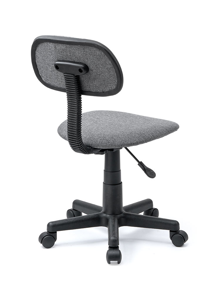 デスクチェア 布張り・キャスター付き｜シンプル＆コスパ重視・ダークグレー・2脚セット