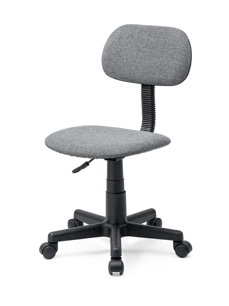 デスクチェア 布張り・キャスター付き｜シンプル＆コスパ重視・ダークグレー・2脚セット