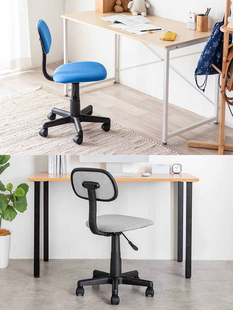 デスクチェア 布張り・キャスター付き｜シンプル＆コスパ重視・ダークグレー・2脚セット