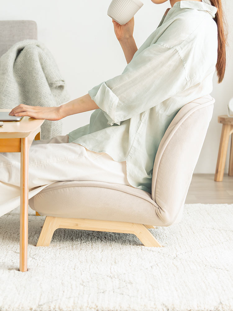 座椅子 おしゃれ・かわいいデザイン コンパクト|リビング・和室 高齢者 持ち運びにおすすめ