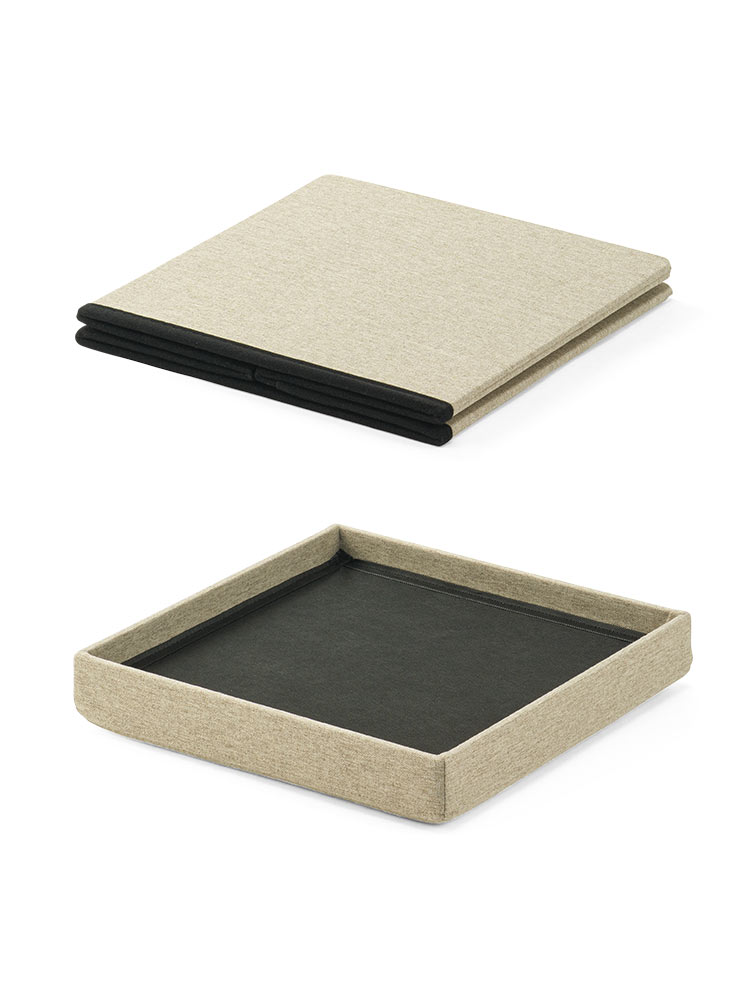 【収納スツール】折りたたみ座面外し可能 100kg ベージュ