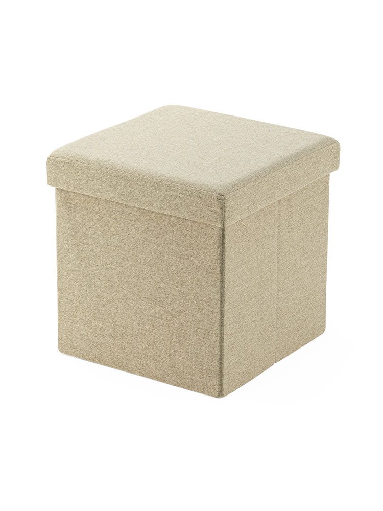 【収納スツール】折りたたみ座面外し可能 100kg ベージュ