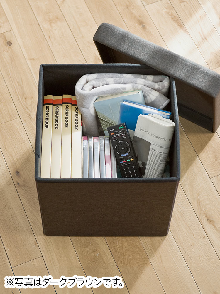 【収納スツール】折りたたみ座面外し可能 100kg モカブラウン