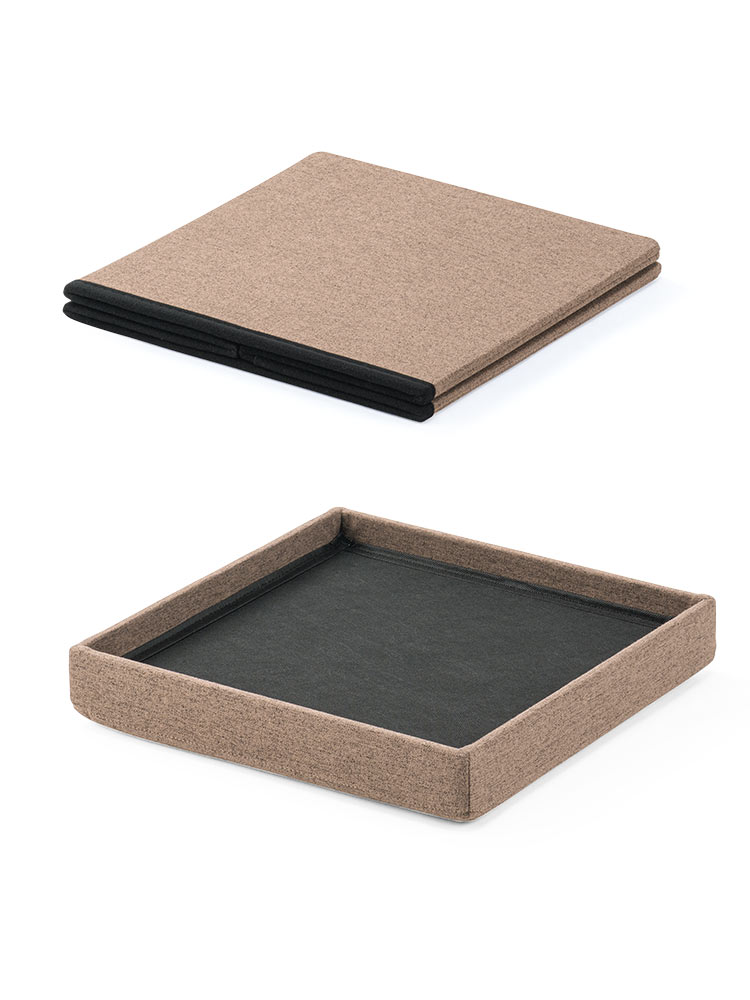 【収納スツール】折りたたみ座面外し可能 100kg モカブラウン