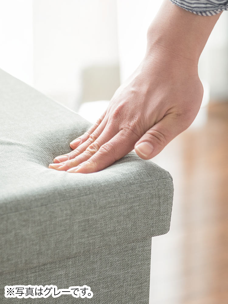 【収納スツール】折りたたみ2人掛け200kgオットマン モカブラウン