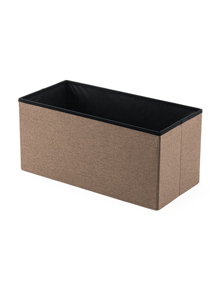 【収納スツール】折りたたみ2人掛け200kgオットマン モカブラウン