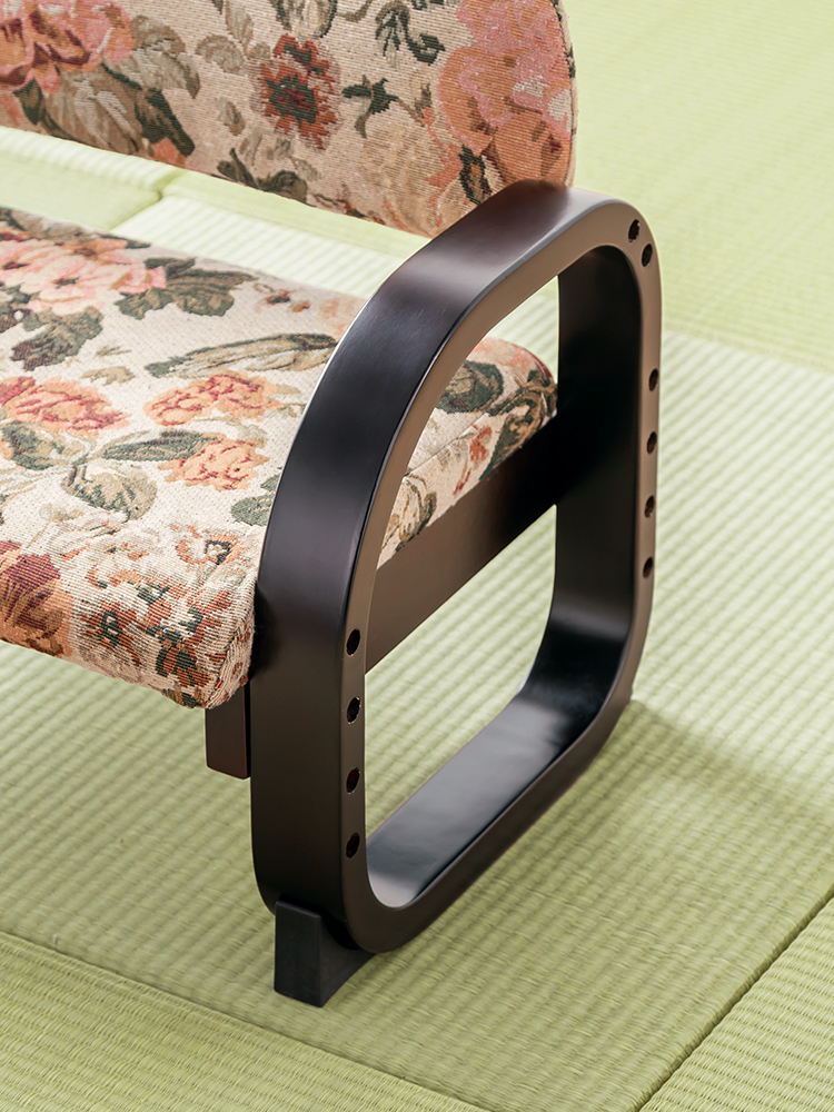 【高座椅子】 高さ3段階調整 肘掛け付き|座卓に合うコンパクト椅子