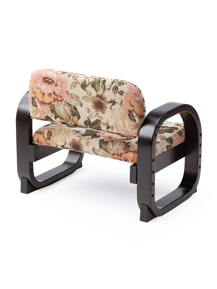 【高座椅子】 高さ3段階調整 肘掛け付き|座卓に合うコンパクト椅子