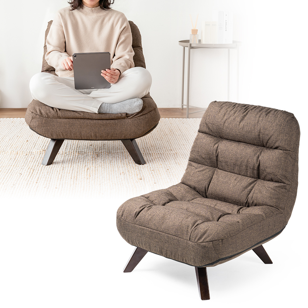 あぐらも組めるワイド座面のロータイプ高座椅子 | ふわふわクッションで極上リラックス