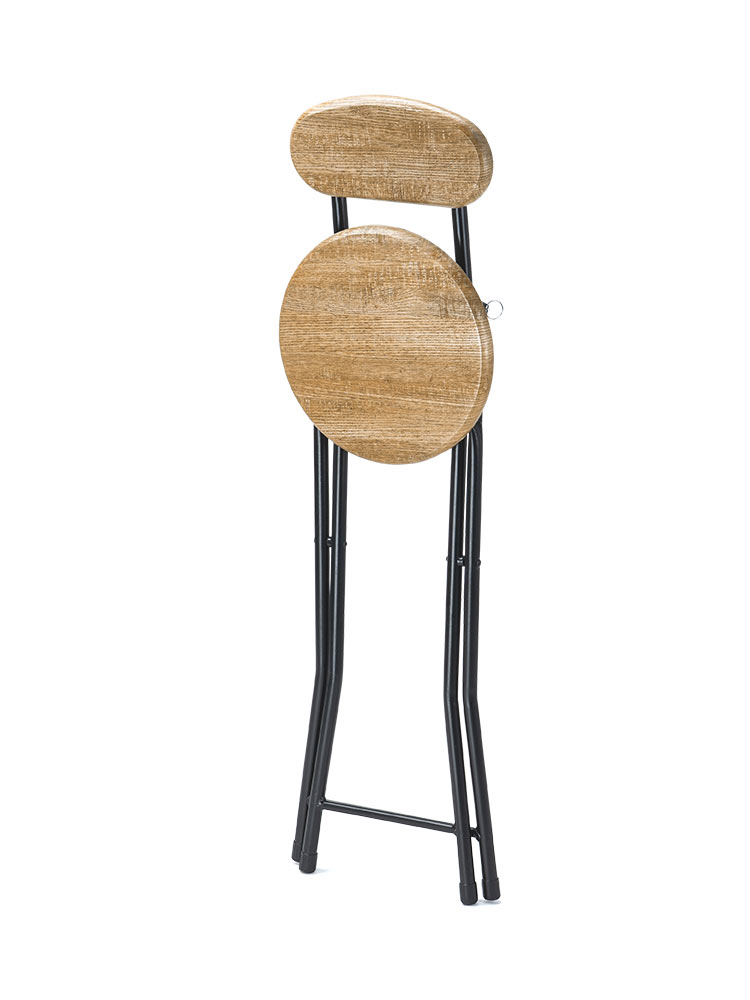 折りたたみハイチェア | カウンター・キッチン向け 木目調デザイン