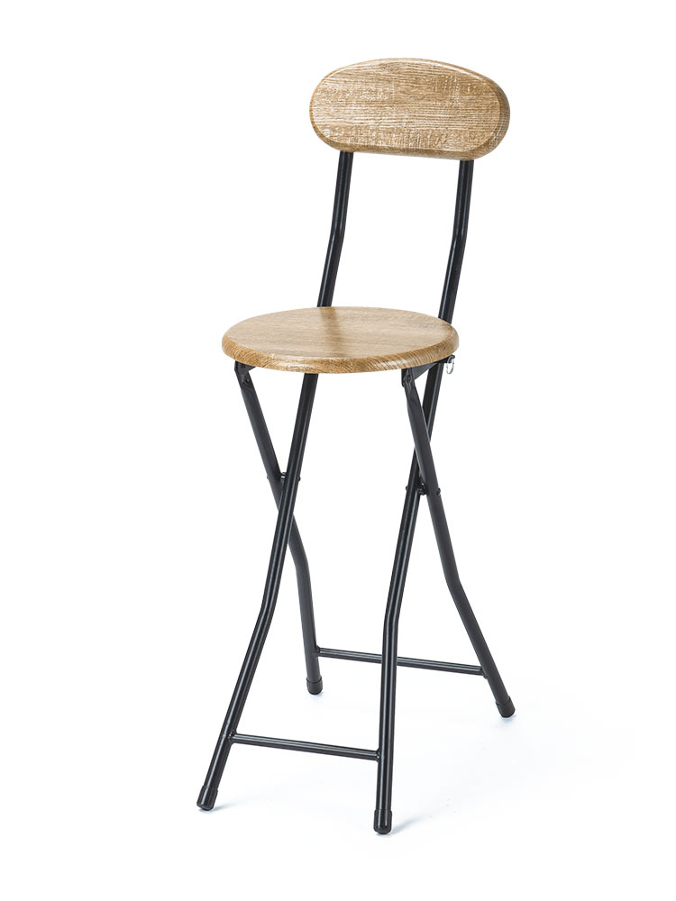 折りたたみハイチェア | カウンター・キッチン向け 木目調デザイン