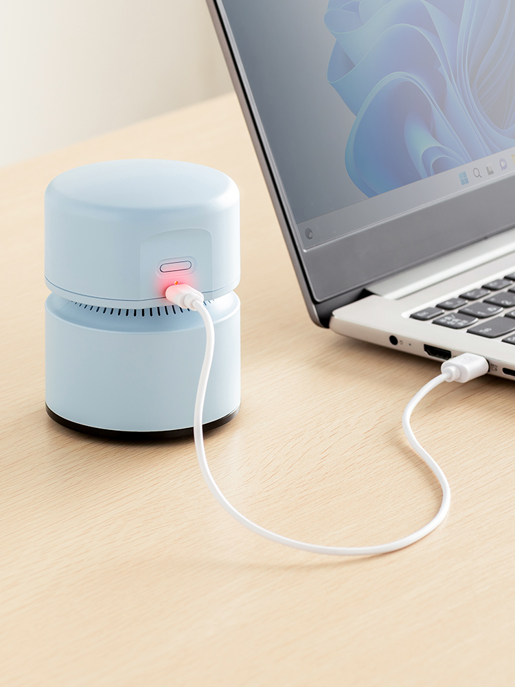 卓上掃除機 ハンディクリーナー | コードレス充電式で消しゴムかすも簡単吸引、キーボードやデスクをコンパクトに清掃
