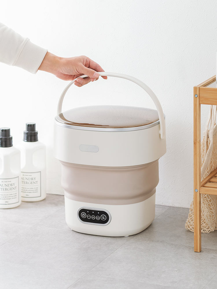 【折りたたみミニ洗濯機】予洗い仕分けサッと洗えるバケツ型