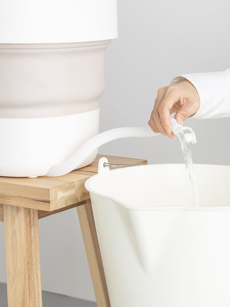 【折りたたみミニ洗濯機】予洗い仕分けサッと洗えるバケツ型