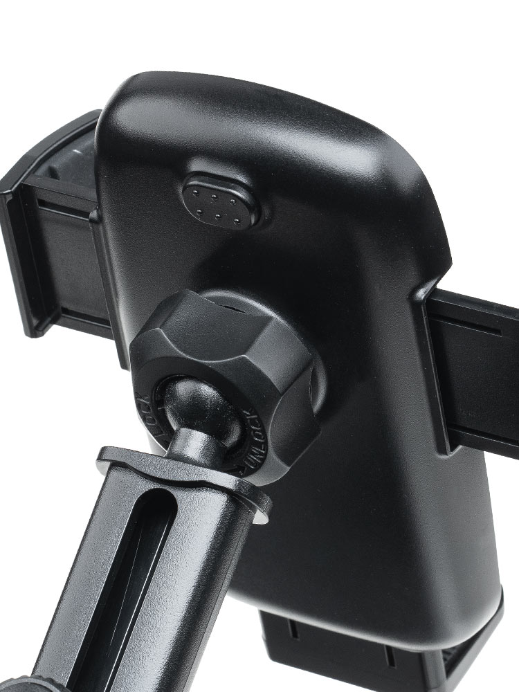 スマホ車載ホルダー／吸盤・手帳型対応／縦横回転と着脱しやすい設計