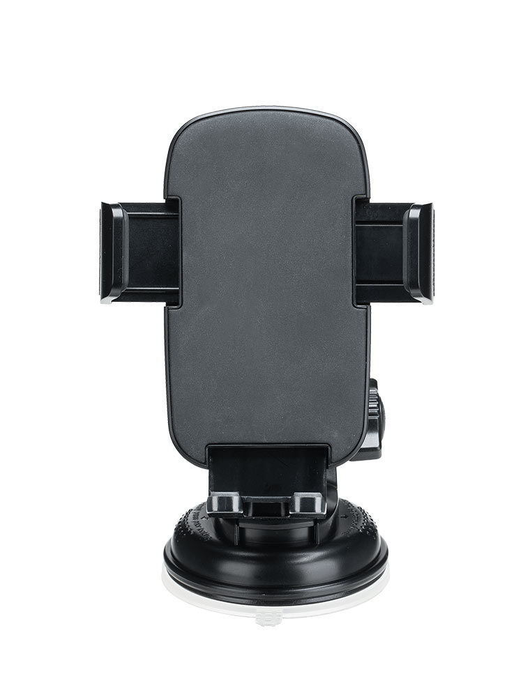 スマホ車載ホルダー／吸盤・手帳型対応／縦横回転と着脱しやすい設計