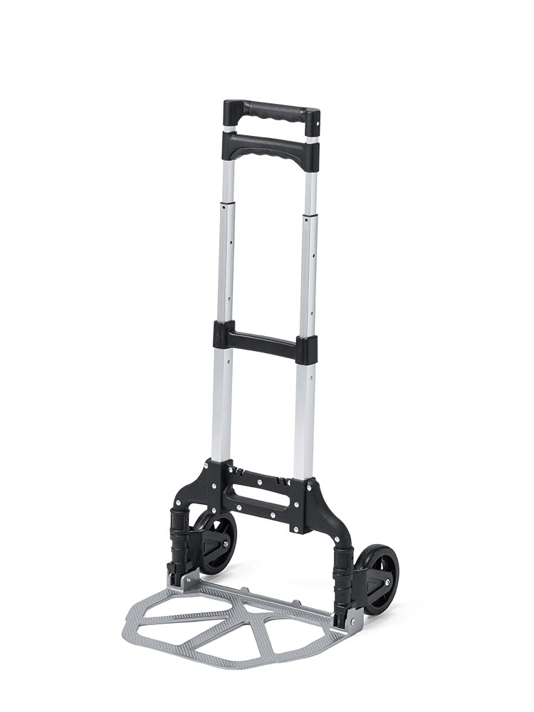 高さ調整できるアルミ製キャリーカート | 軽量＆折りたたみ式・耐荷重70kgで荷物運搬に便利