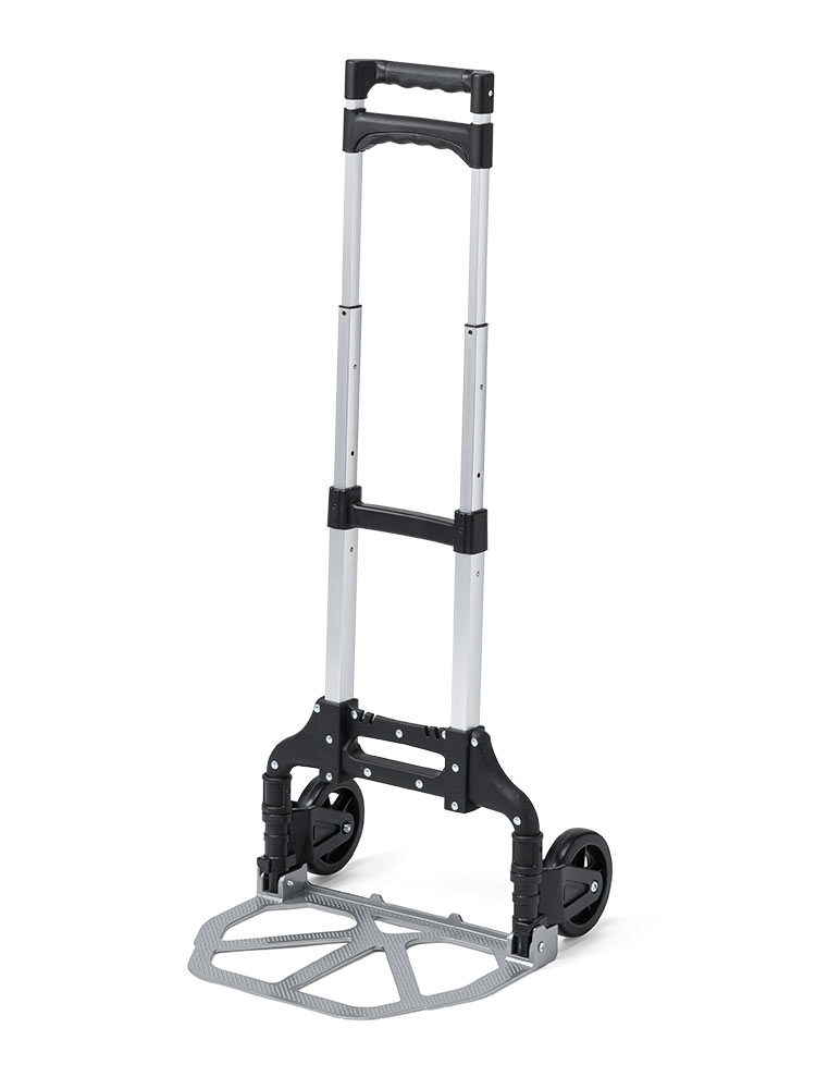 高さ調整できるアルミ製キャリーカート | 軽量＆折りたたみ式・耐荷重70kgで荷物運搬に便利