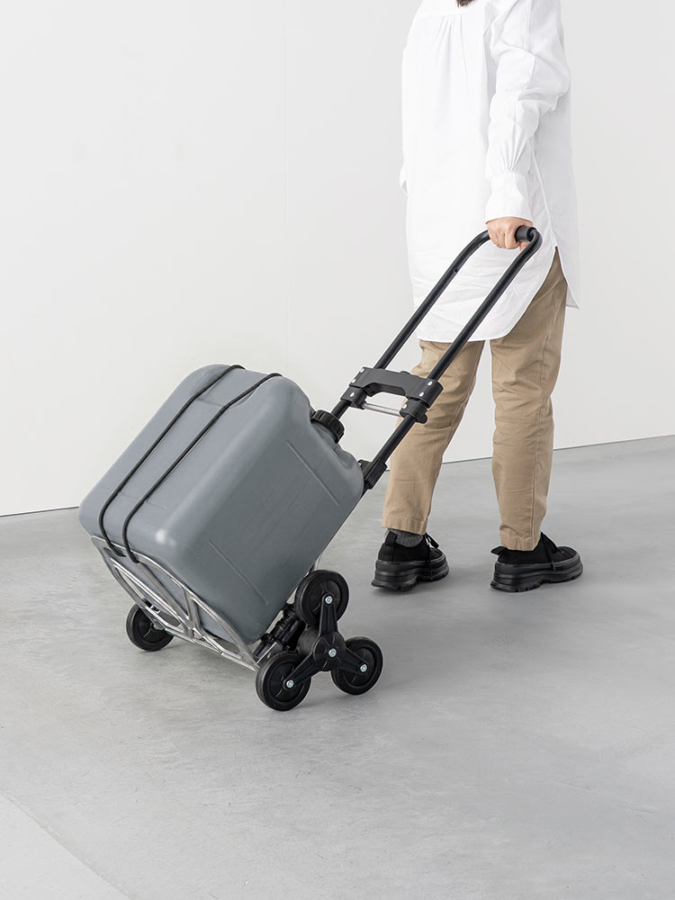 軽量＆折りたたみ式キャリーカート | 階段もラクに登れる6輪静音タイプ・荷物運搬に最適