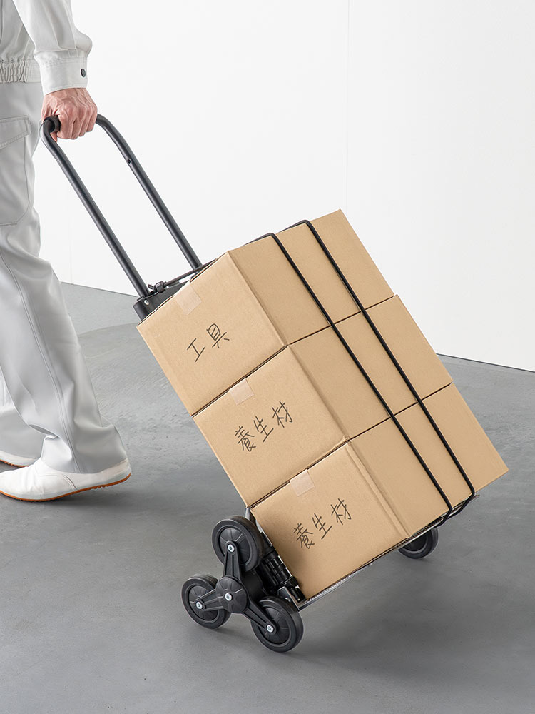 軽量＆折りたたみ式キャリーカート | 階段もラクに登れる6輪静音タイプ・荷物運搬に最適