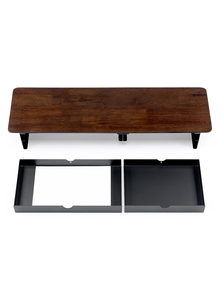 【モニター台】木製80cm 2引き出し 耐荷重30kg