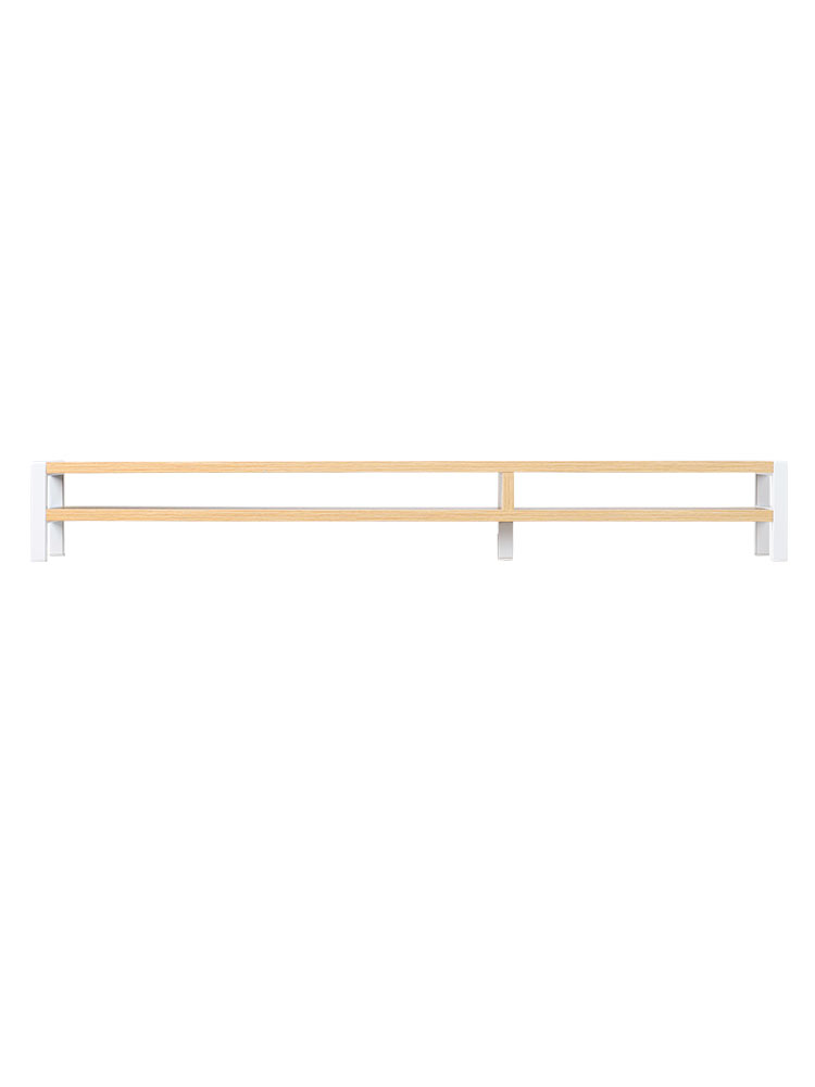 モニター台 2段式 幅100cm | 木製棚・キーボード収納・プリンター・安いおすすめラック ライトブラウン